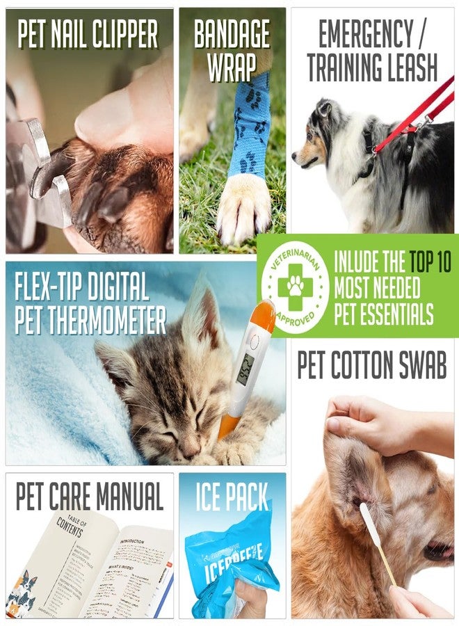 EVERLIT CARE EVERLIT Pet Medic First Aid Kit | Vet-Approved Animal Care Kit with 95 Pcs Medical, Outdoor & Emergency Supplies to Treat Dogs, Cats | Travel-Friendly Compact Bag for Home, Car and Travel (Blue) - Image 5